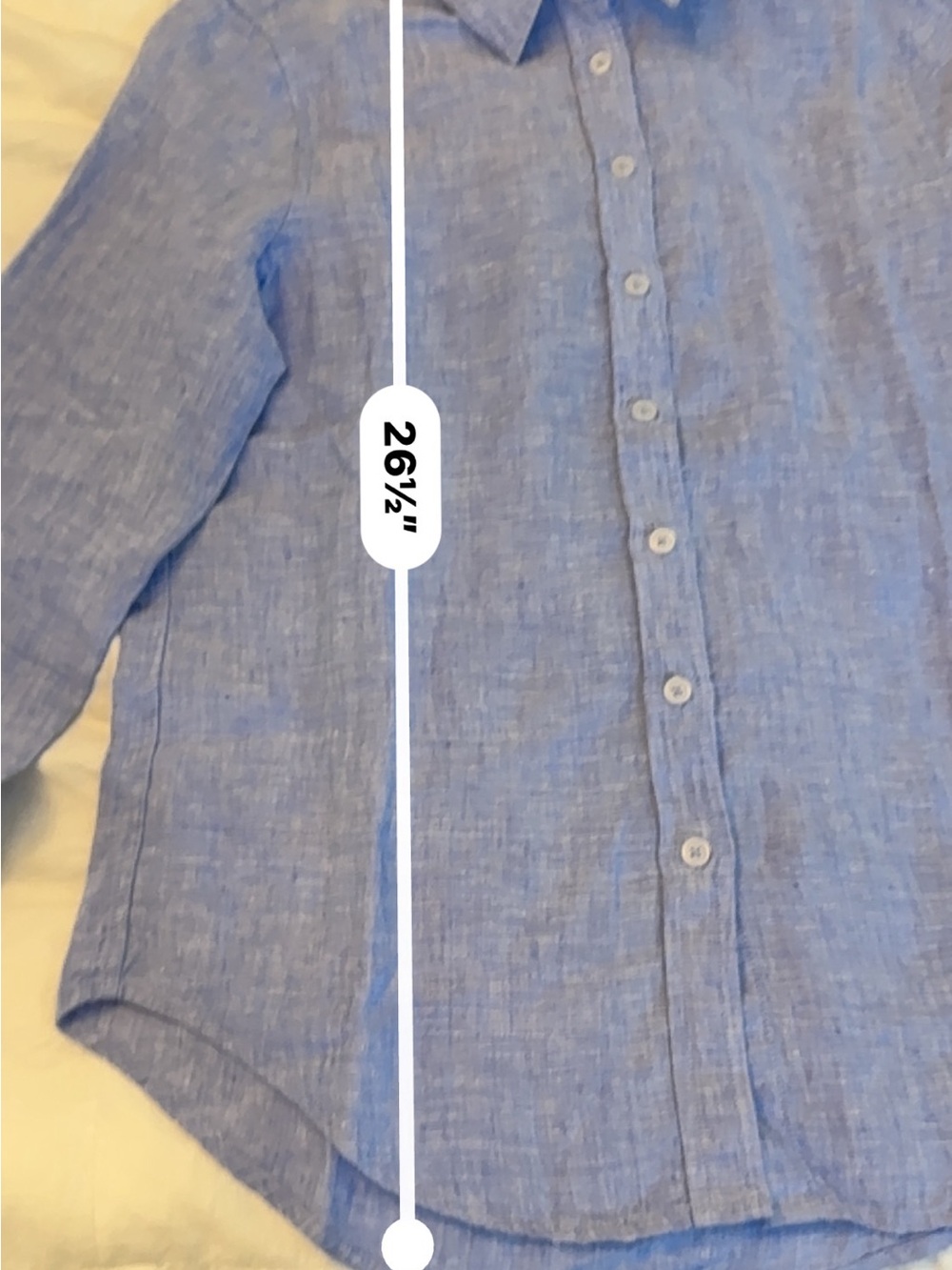 Quince 100% European Linen Button-Down Shirt- light blue- NWOT - Picture 15 of 16